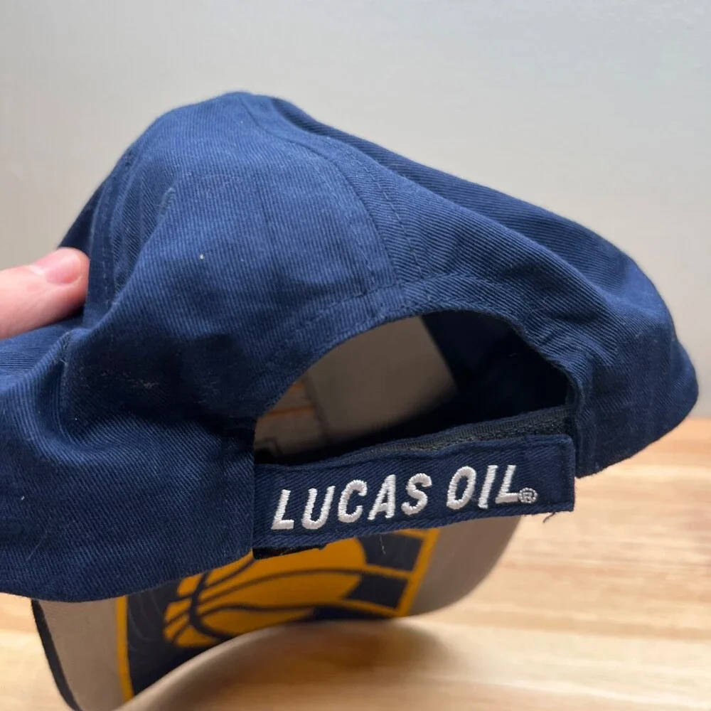 Indiana Pacers Strapback Hat Mens‎ Blue Baseball Cap Embroidered Logo NBA